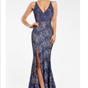 Dress The Population Navy Lace formal gown XS